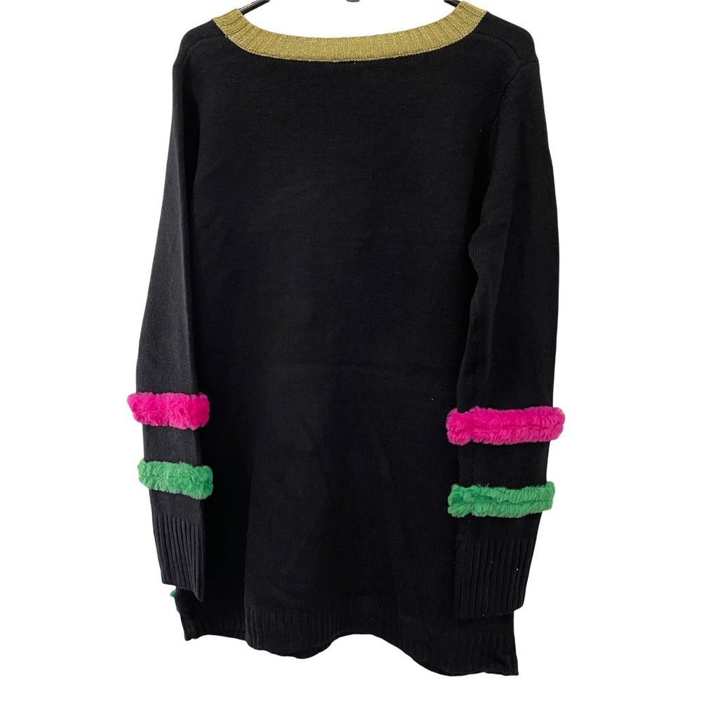 New 99 Jane Street Large Pink Flamingo Holiday Sweater Size XL- Ugly Sweater - Picture 2 of 4